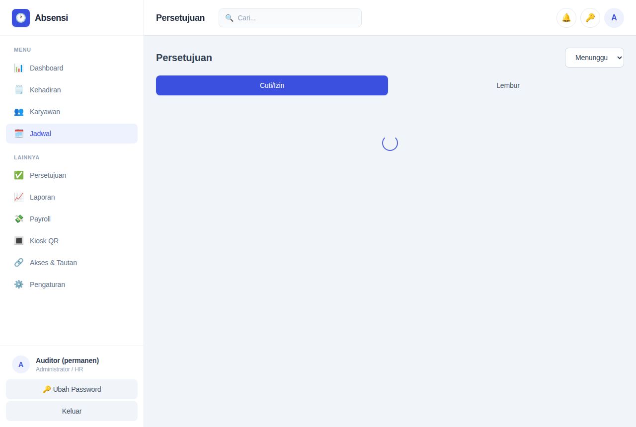 Absensi Karyawan — Jadwal
