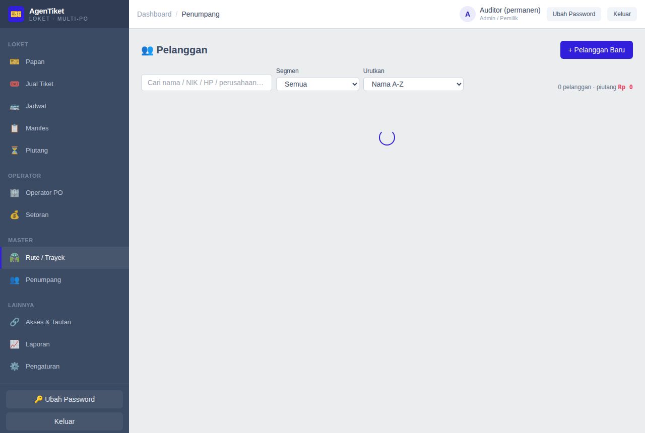 Agen Tiket Bus & Travel — Rute / Trayek