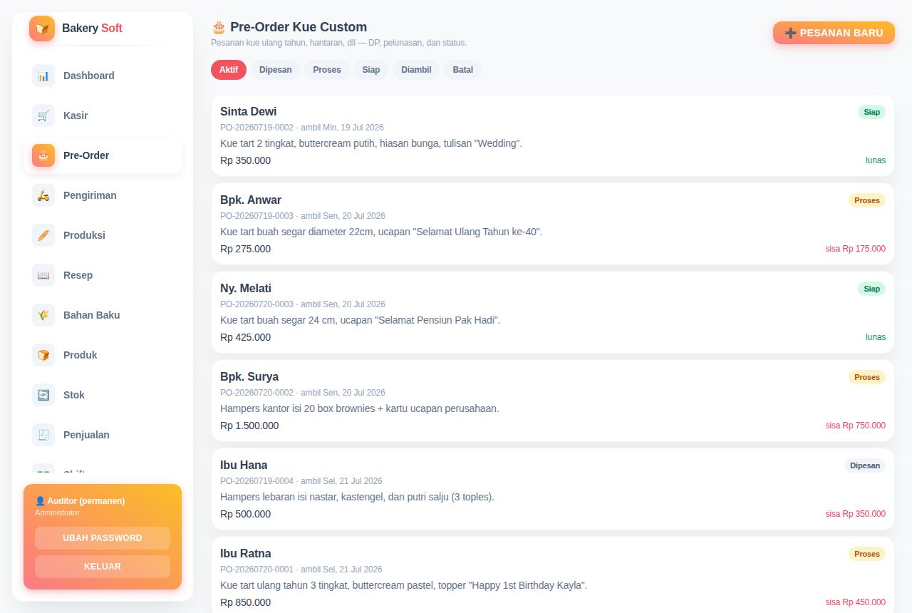 Bakery & Toko Roti — Pre-Order