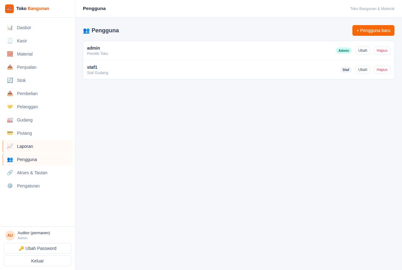 Toko Bangunan & Material — Users