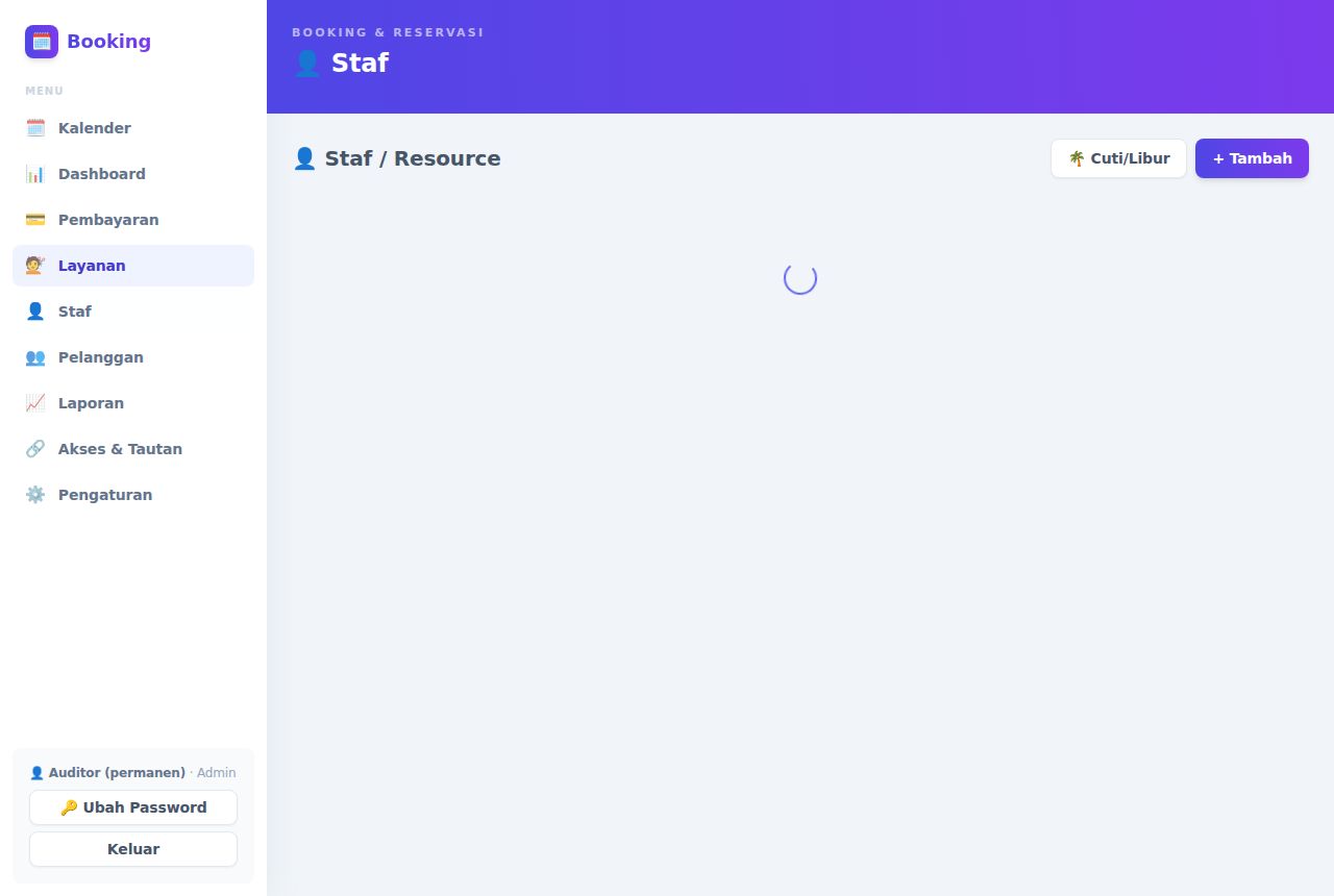 Booking & Reservasi — Layanan