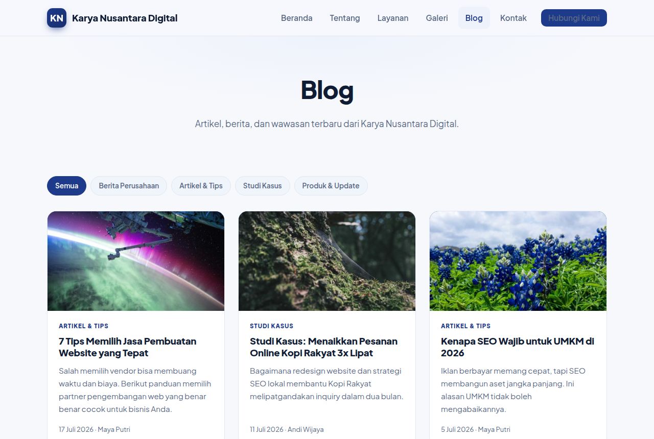 Company Profile — Blog Publik