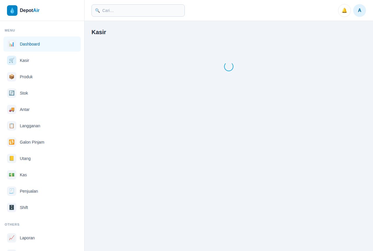 Depot Air Isi Ulang — Dashboard