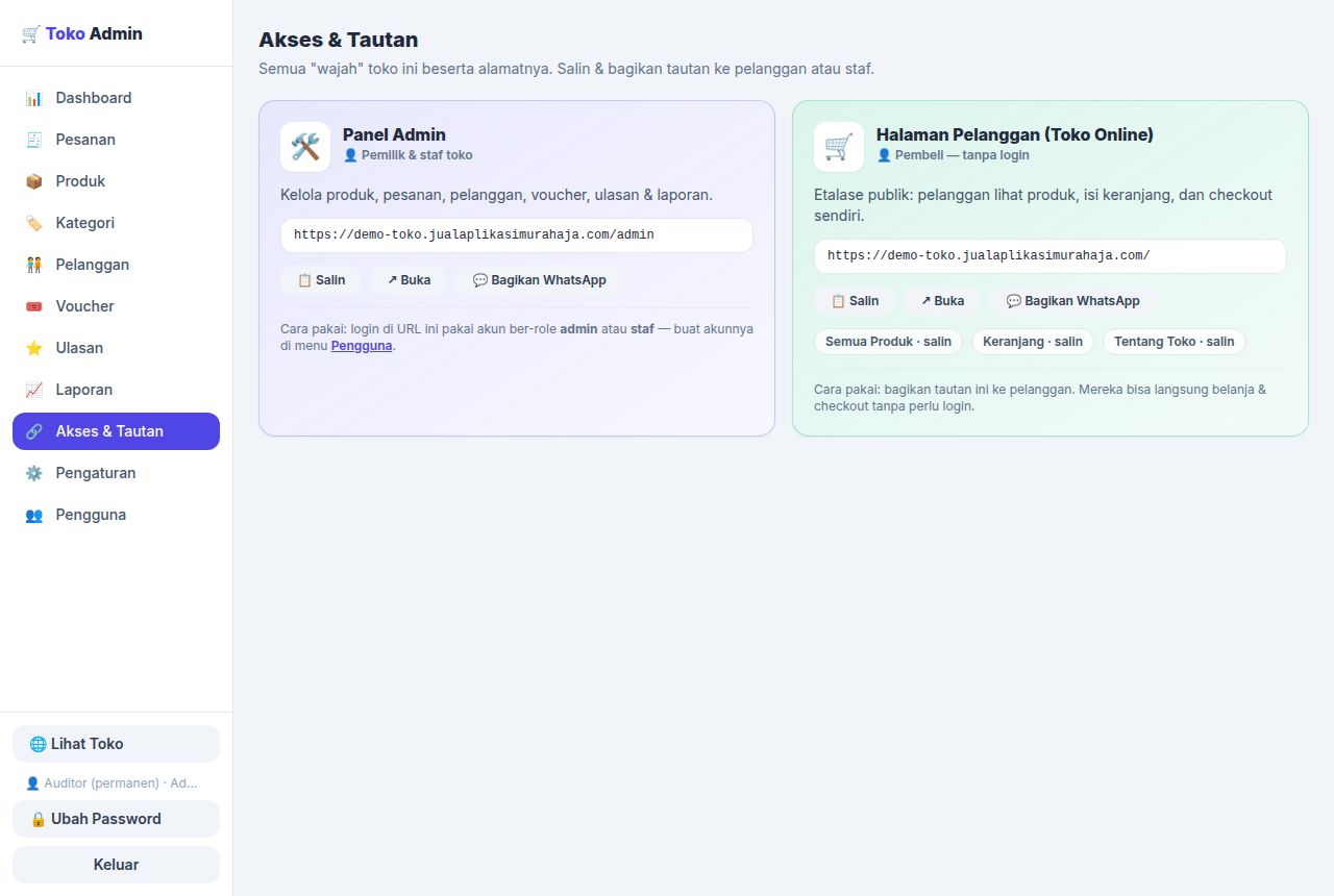 Toko Online (E-commerce) — Akses & Tautan