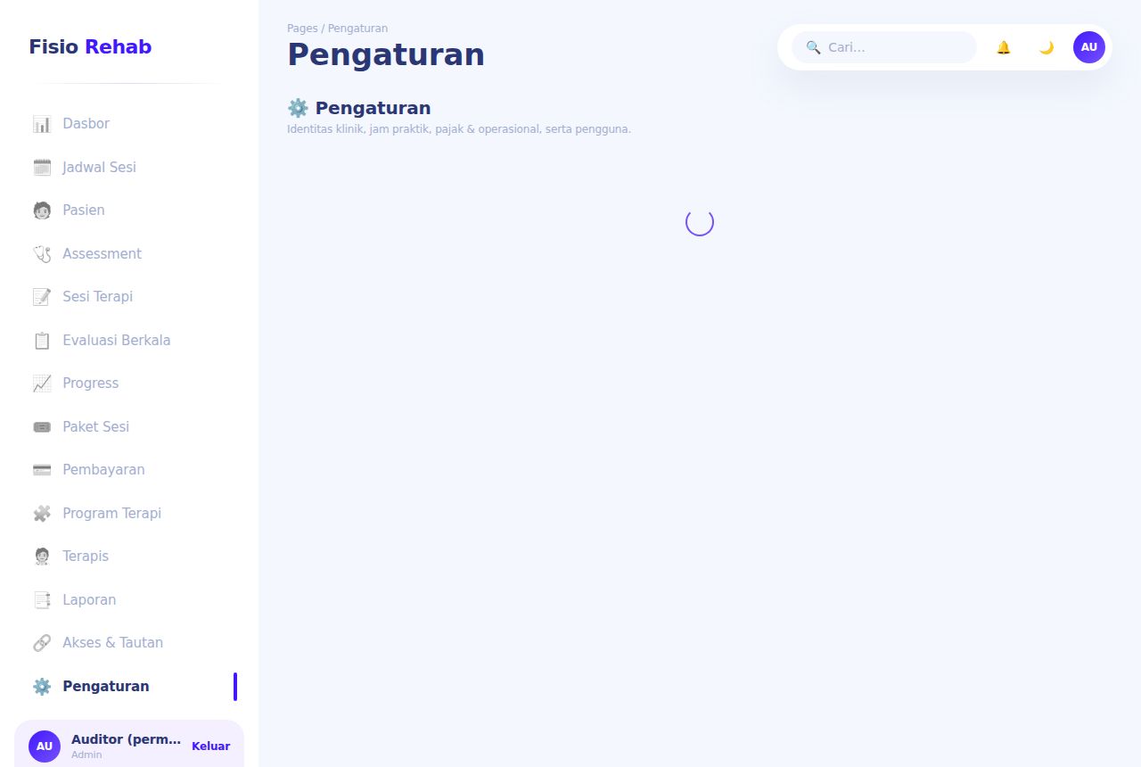 Klinik Fisioterapi — Akses & Tautan