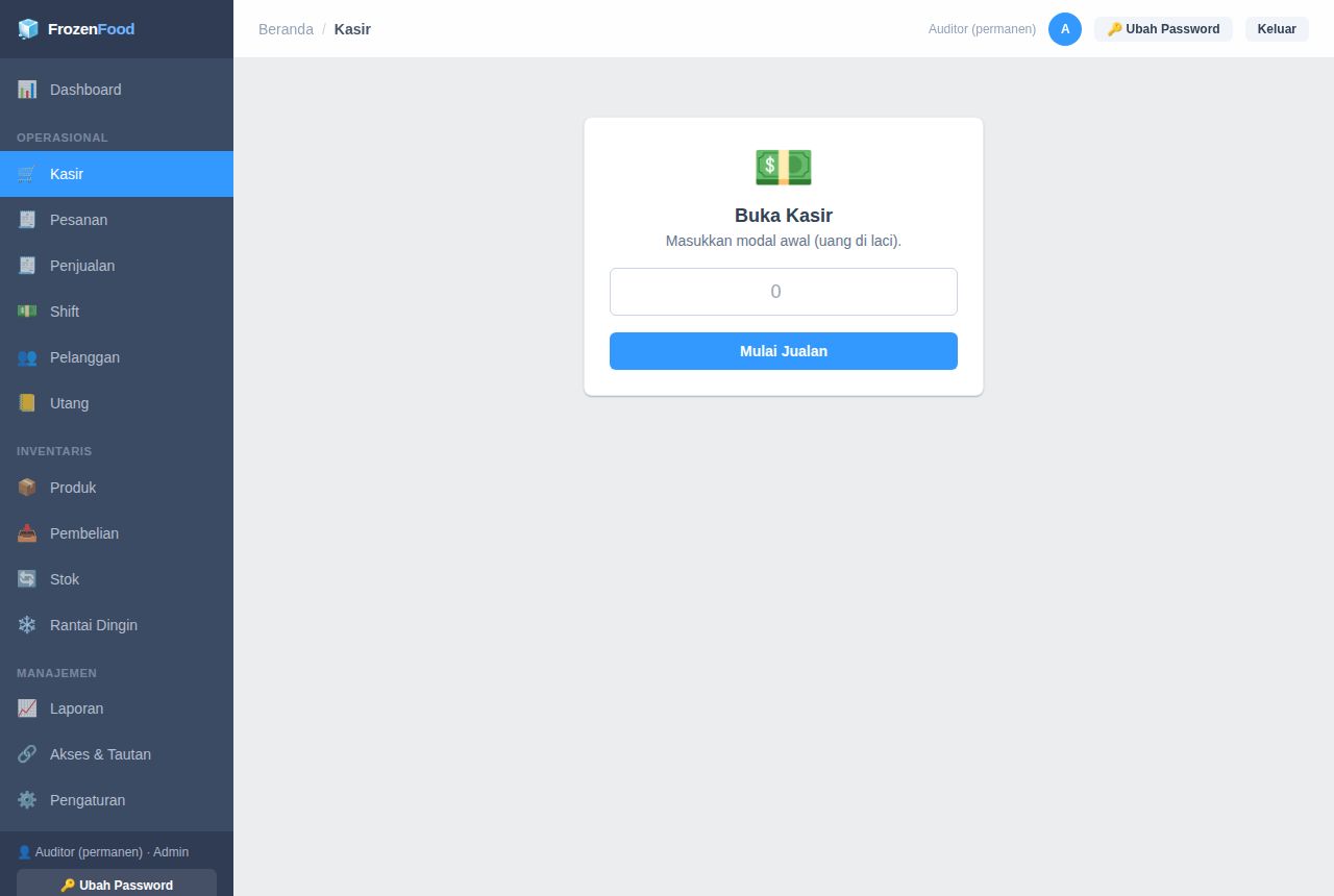 Frozen Food & Reseller — Kasir