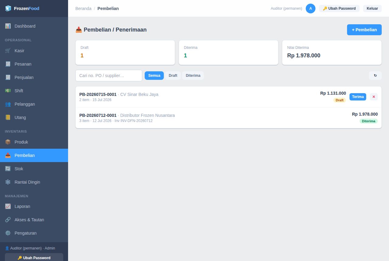 Frozen Food & Reseller — Pembelian