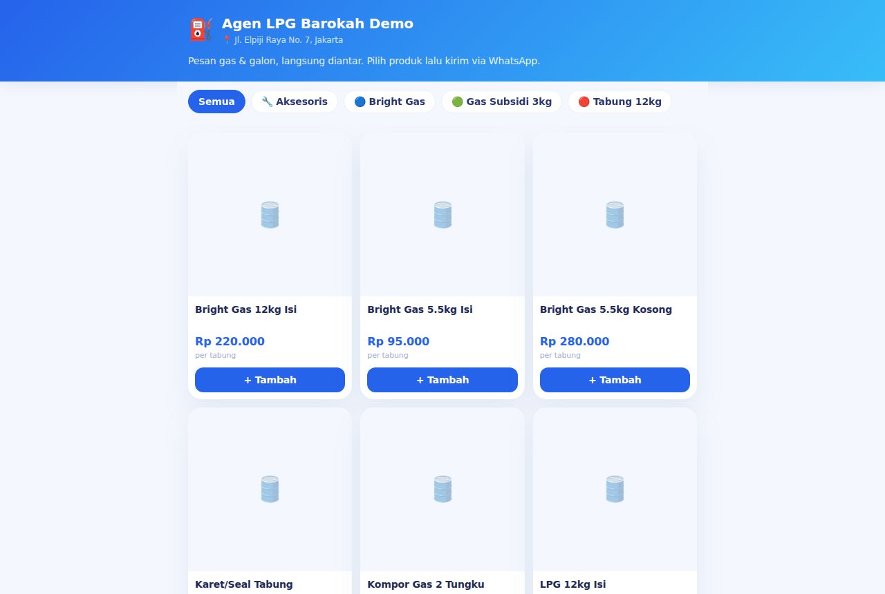 Agen & Pangkalan LPG — tampilan aplikasi