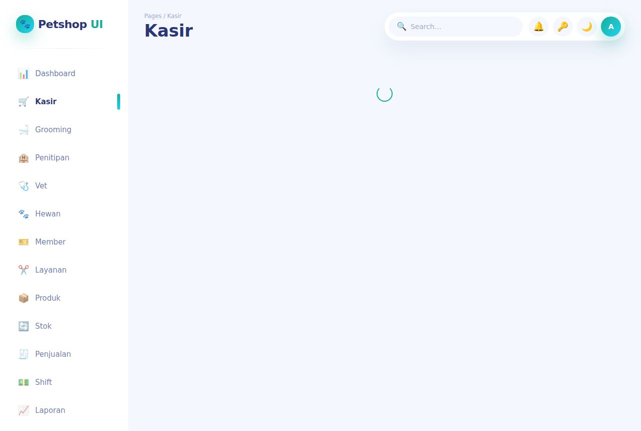 Petshop & Klinik Hewan — Dashboard