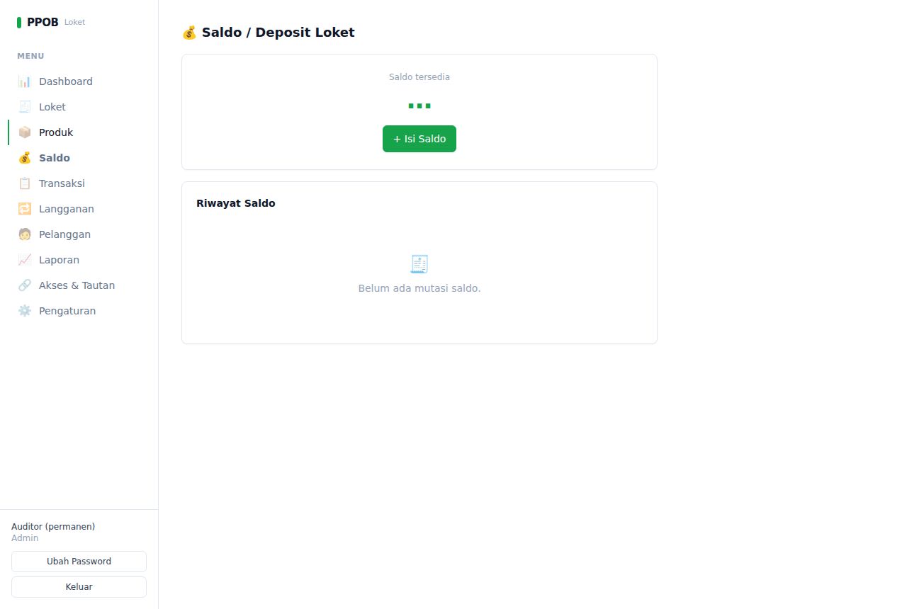 PPOB / Loket Pembayaran — Produk