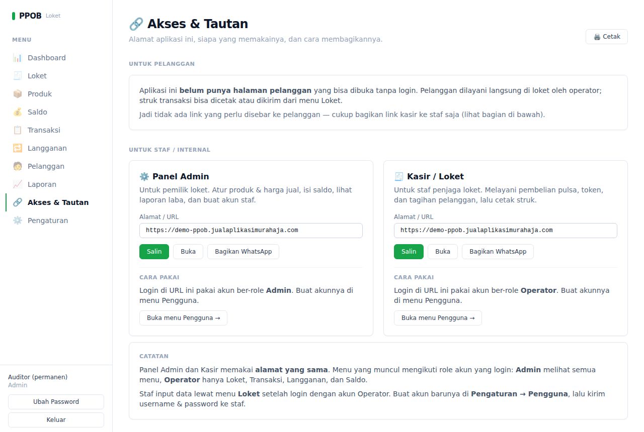 PPOB / Loket Pembayaran — Akses & Tautan