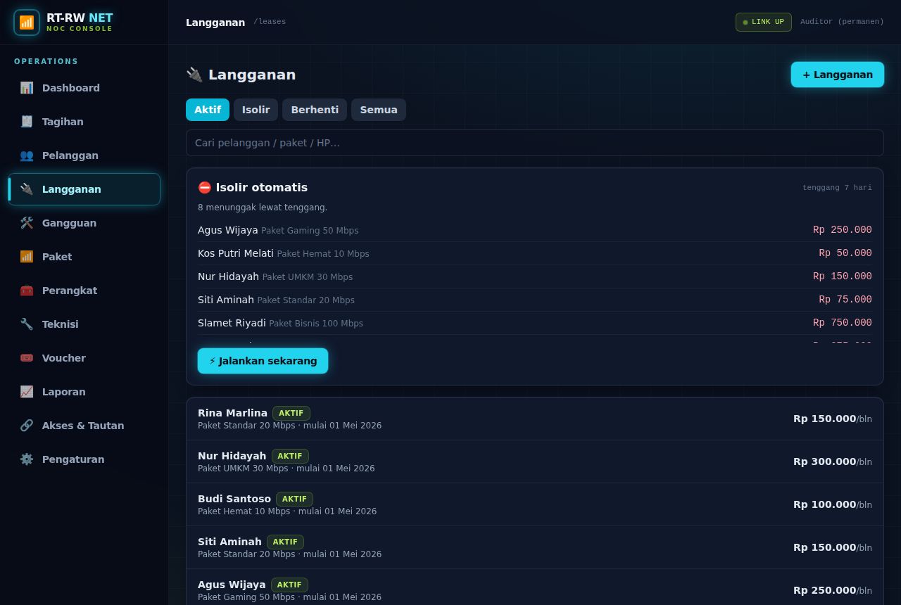 RT-RW Net & WiFi Billing — Langganan