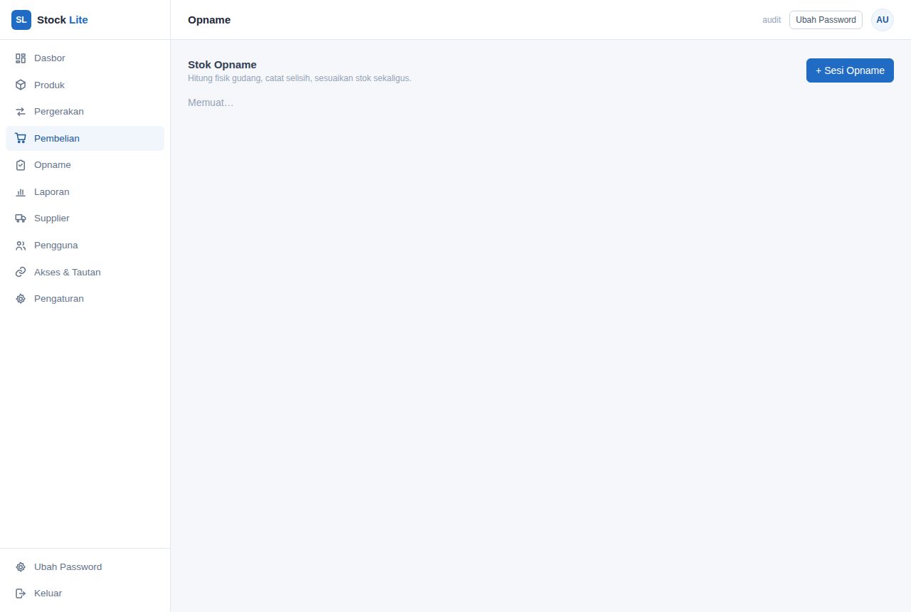 Stock Manager Lite — Purchases