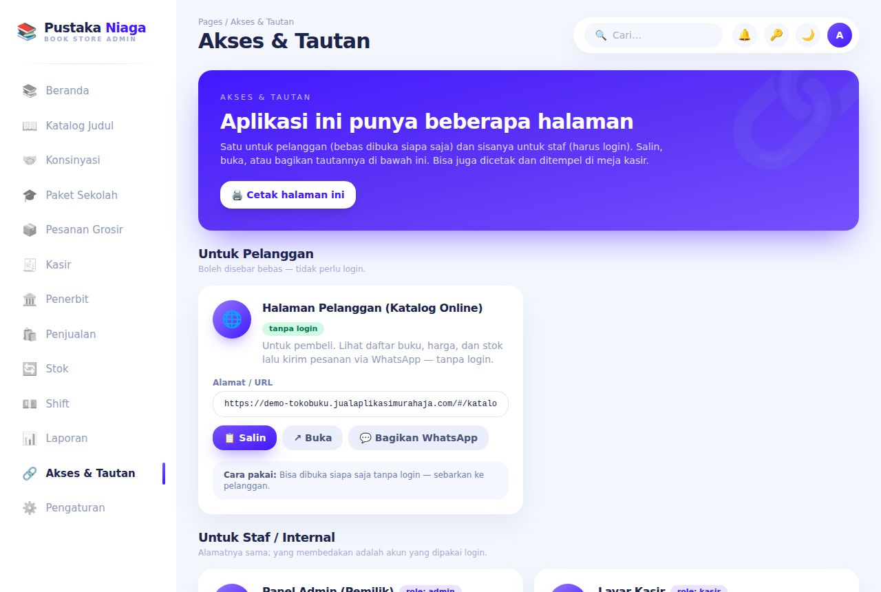 Toko Buku & ATK — Akses & Tautan
