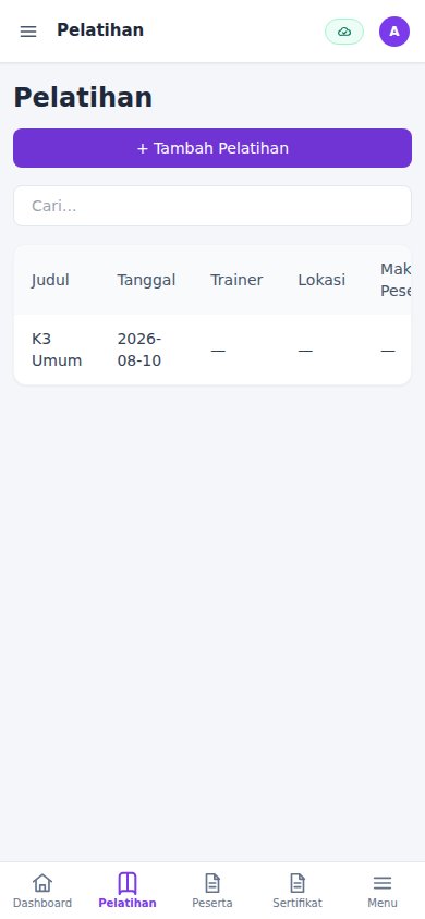 Training & Sertifikasi Karyawan — tampilan 4