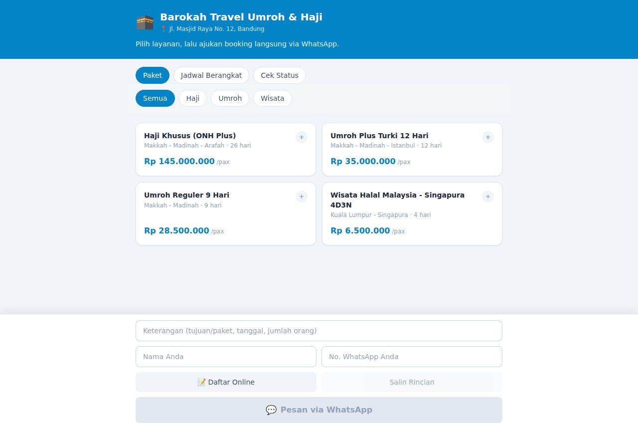 Travel & Umroh — Pesan Online (Pelanggan)