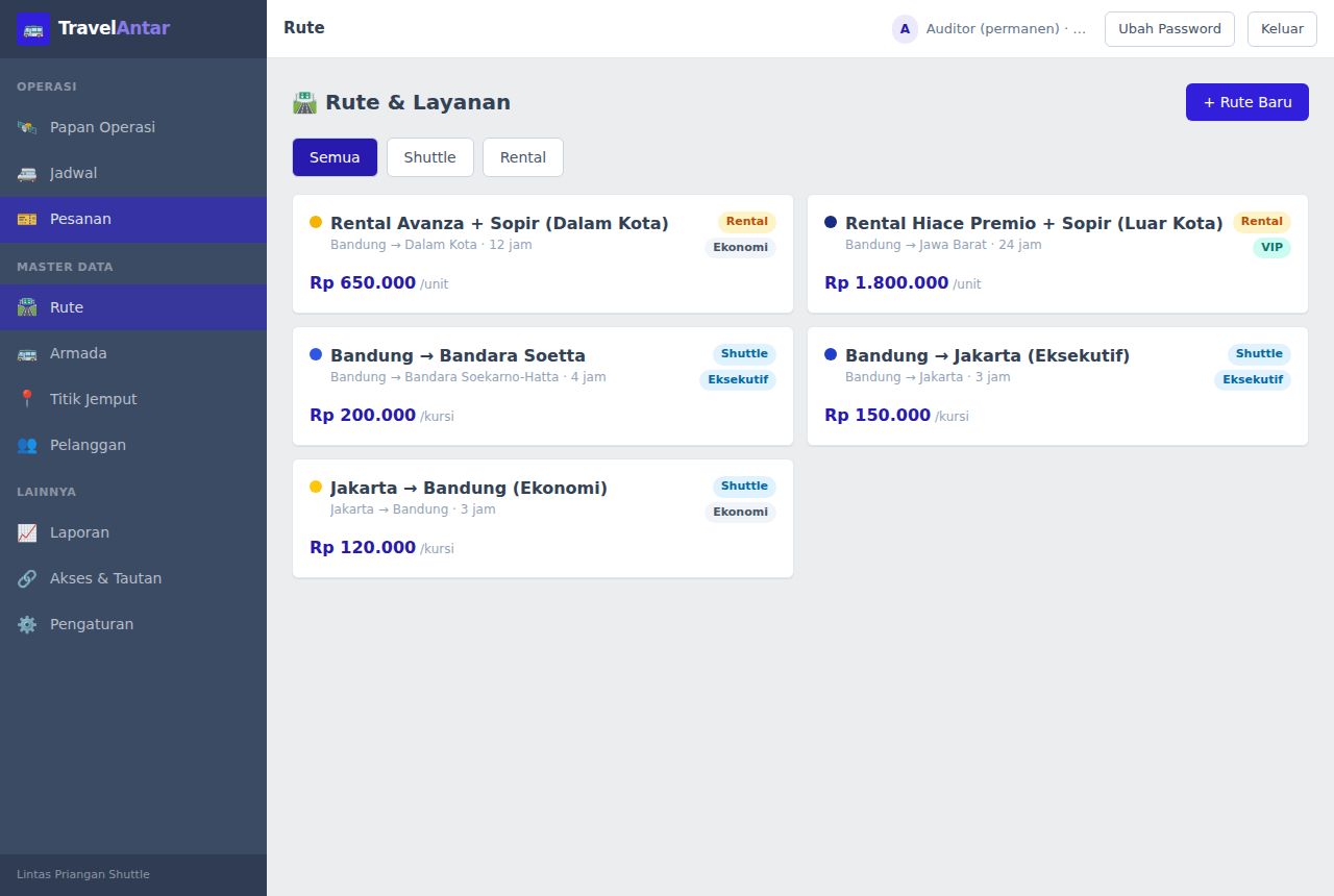 Travel Antar Kota & Rental — Rute