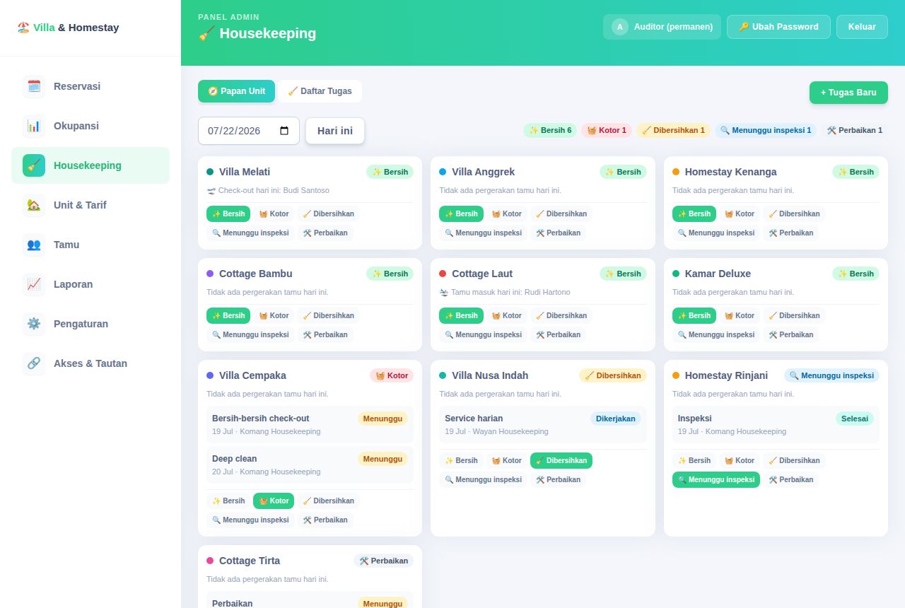 Villa & Homestay — Housekeeping